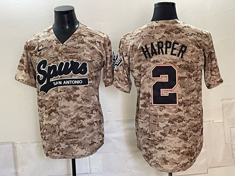 Men San Antonio Spurs #2 Harper camo Nike 2026 NBA Jersey 101903->->NBA Jersey